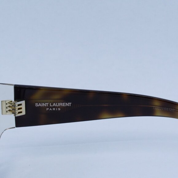 🕶️ New Saint Laurent SL740 003 Sunglasses - Transparent Cream/Havana Frame - Picture 5 of 11